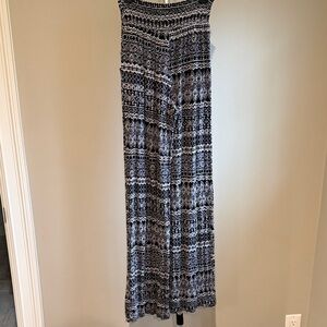 Mossimo Supply Co. Monochrome Patterned Wide Leg Jumpsuit Size Small